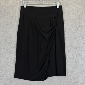 Norma Kamali Skirt Large Quiet Luxury Minimalist Career Travel Stretchy Ruched